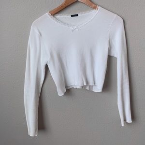 Brandy Melville White Sonia Crop Top